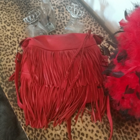 Coral Custom fringe purse - Picture 3 of 5